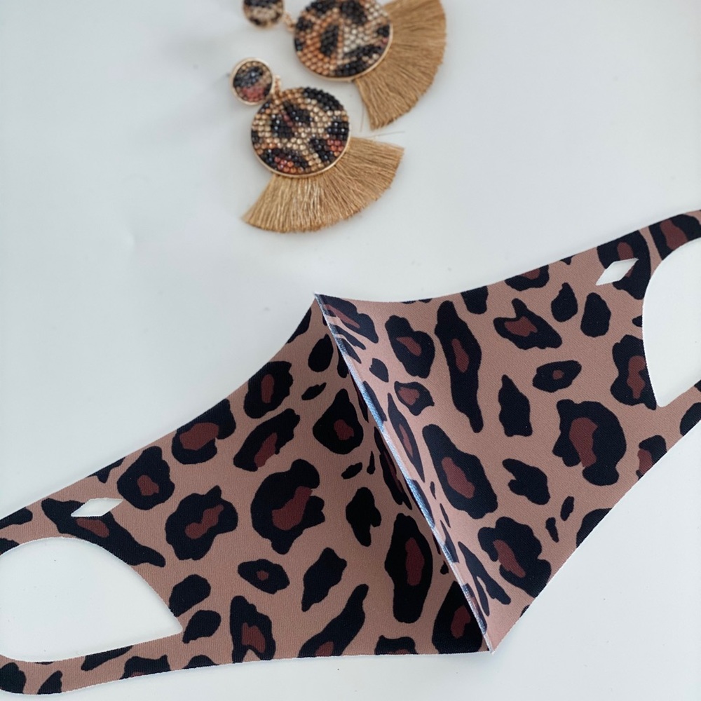 Leopard Print Face 3D Mask